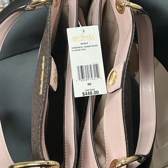 Michael Kors Nichole Powder Blush LG Tote Bag - Picture 6 of 6